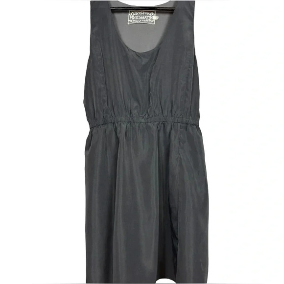 Pink Martini grey short sleeveless racerback dress elastic waist back overlap - Picture 1 of 7